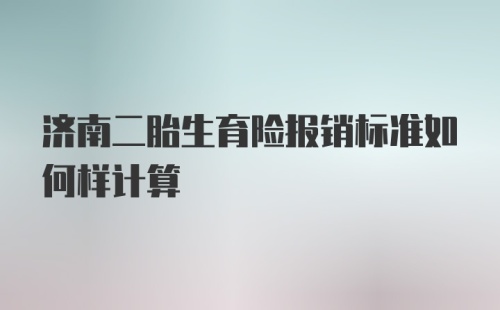 济南二胎生育险报销标准如何样计算