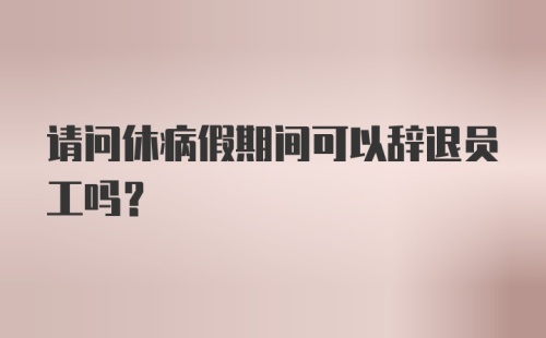 请问休病假期间可以辞退员工吗？