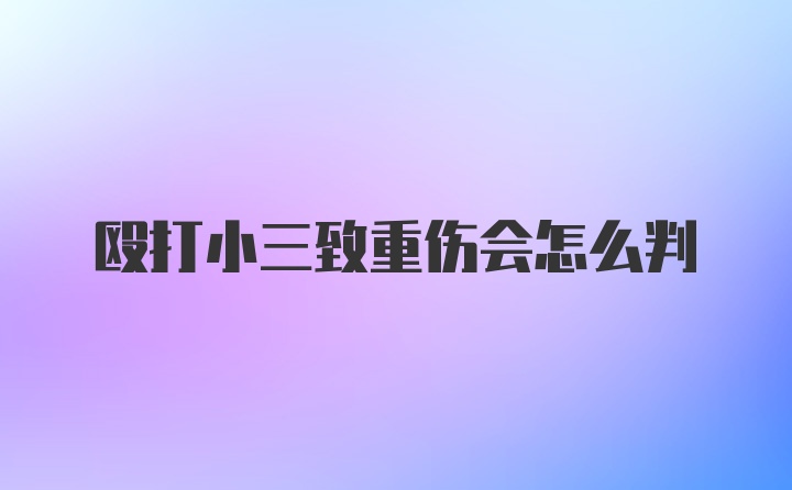 殴打小三致重伤会怎么判