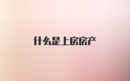 什么是上房房产