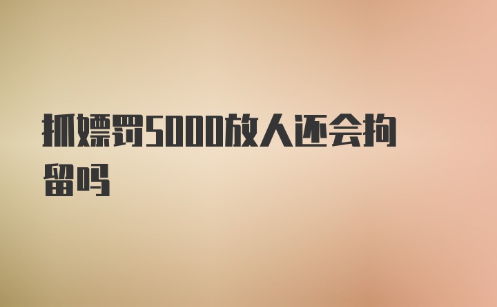 抓嫖罚5000放人还会拘留吗