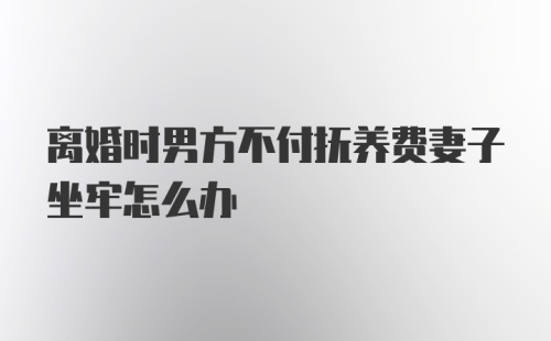 离婚时男方不付抚养费妻子坐牢怎么办