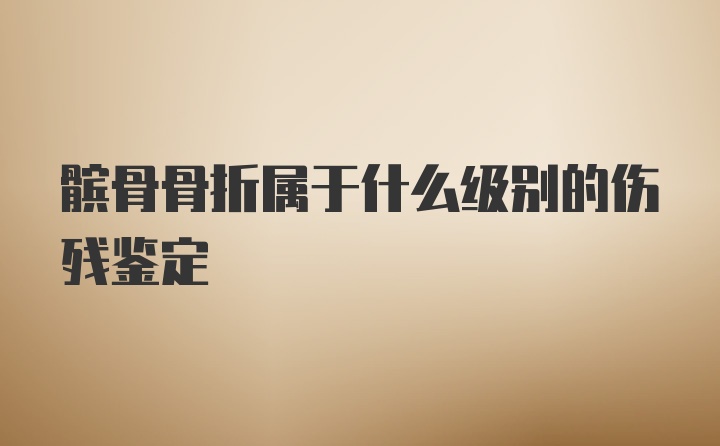 髌骨骨折属于什么级别的伤残鉴定