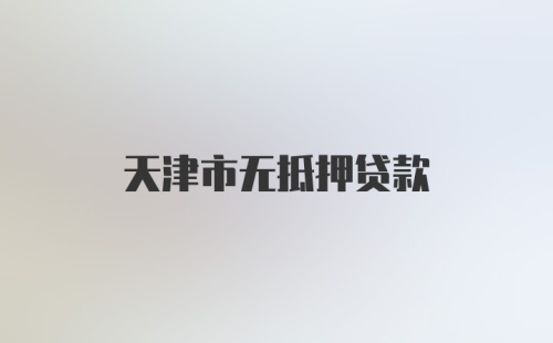 天津市无抵押贷款