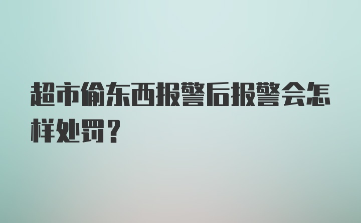 超市偷东西报警后报警会怎样处罚?