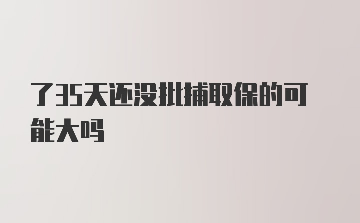 了35天还没批捕取保的可能大吗