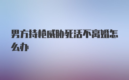 男方持枪威胁死活不离婚怎么办