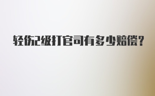 轻伤2级打官司有多少赔偿?