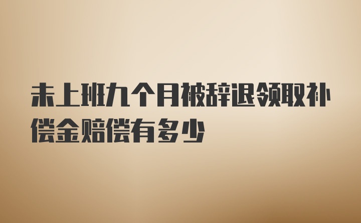 未上班九个月被辞退领取补偿金赔偿有多少