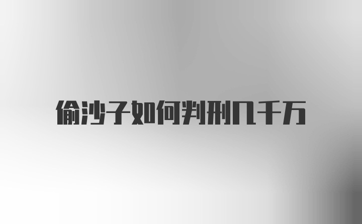 偷沙子如何判刑几千万