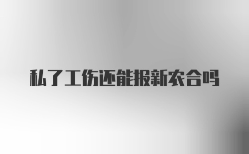 私了工伤还能报新农合吗