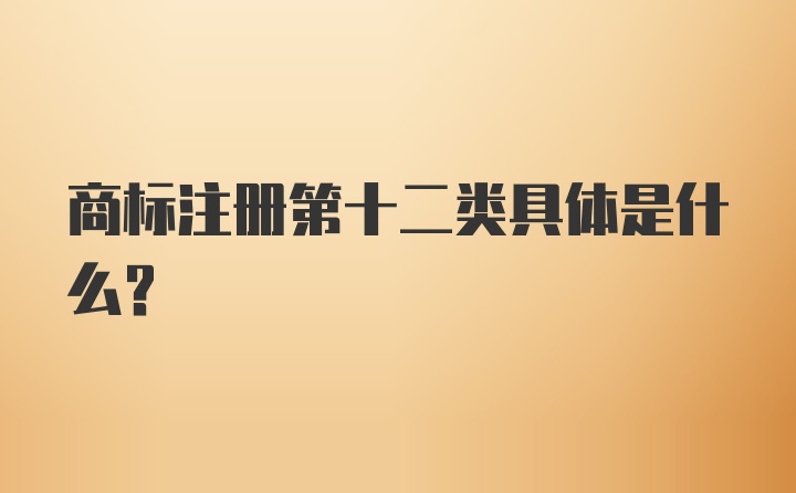 商标注册第十二类具体是什么？