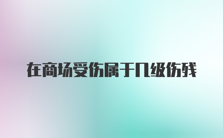 在商场受伤属于几级伤残