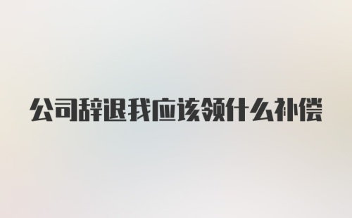 公司辞退我应该领什么补偿