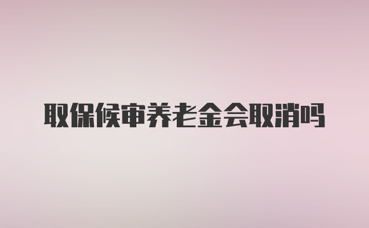 取保候审养老金会取消吗