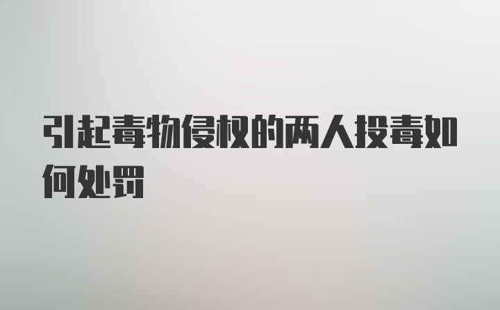 引起毒物侵权的两人投毒如何处罚