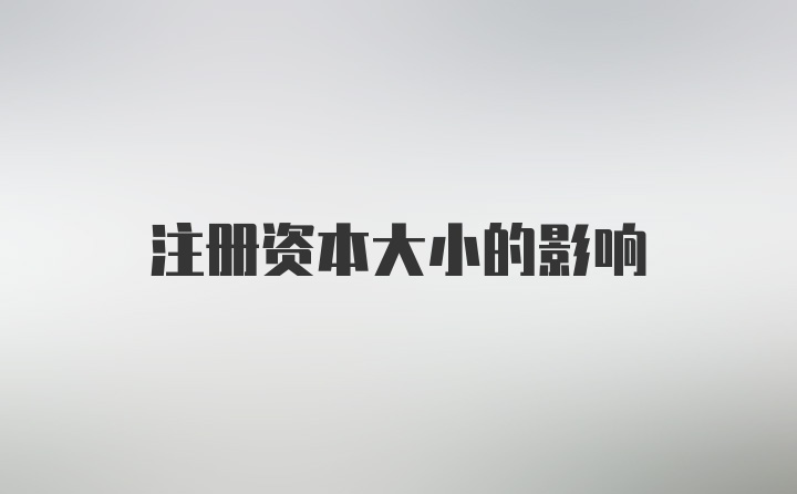 注册资本大小的影响