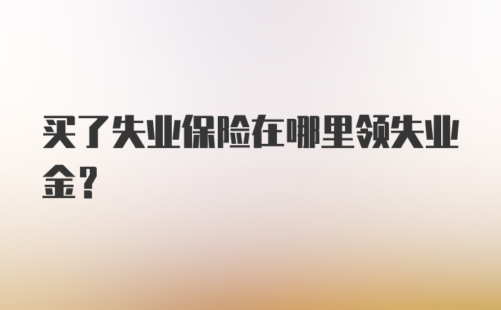 买了失业保险在哪里领失业金？