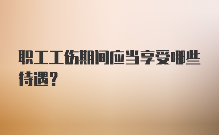 职工工伤期间应当享受哪些待遇？