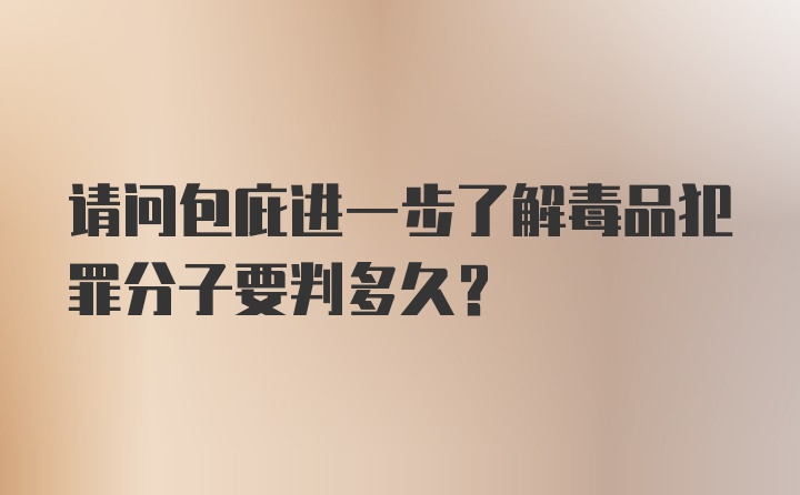 请问包庇进一步了解毒品犯罪分子要判多久？