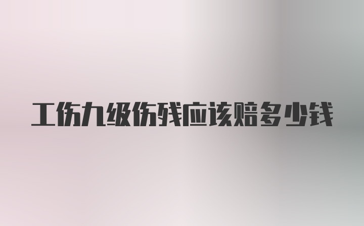 工伤九级伤残应该赔多少钱