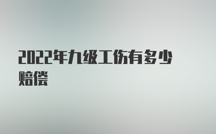 2022年九级工伤有多少赔偿