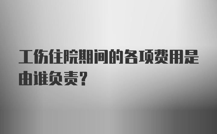 工伤住院期间的各项费用是由谁负责?