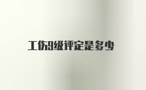 工伤9级评定是多少