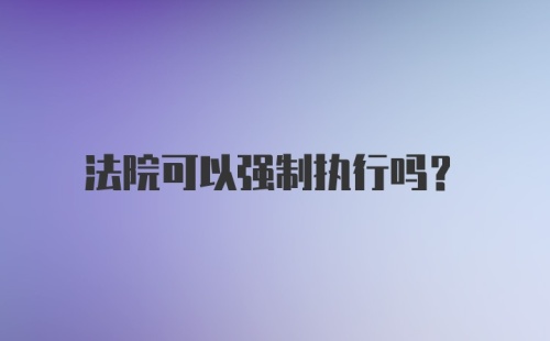 法院可以强制执行吗？