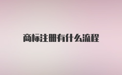 商标注册有什么流程