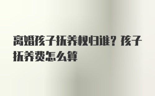 离婚孩子抚养权归谁？孩子抚养费怎么算