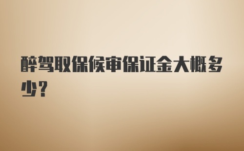 醉驾取保候审保证金大概多少？