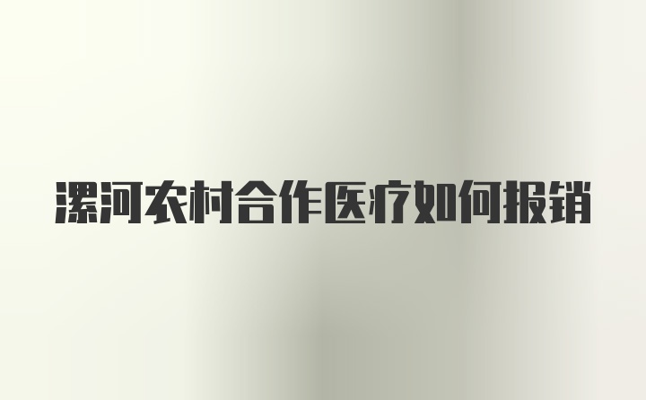 漯河农村合作医疗如何报销