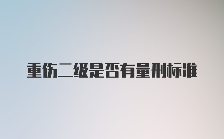 重伤二级是否有量刑标准