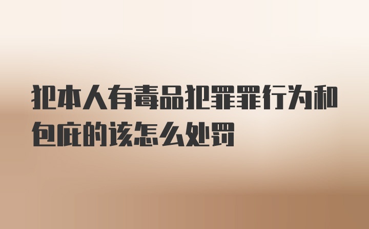 犯本人有毒品犯罪罪行为和包庇的该怎么处罚