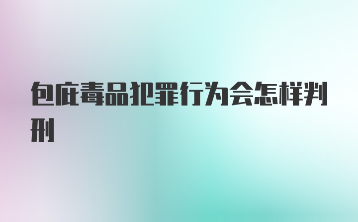 包庇毒品犯罪行为会怎样判刑