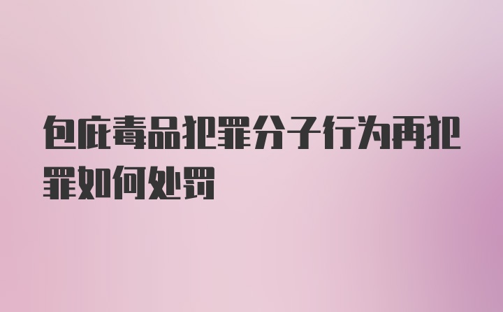 包庇毒品犯罪分子行为再犯罪如何处罚