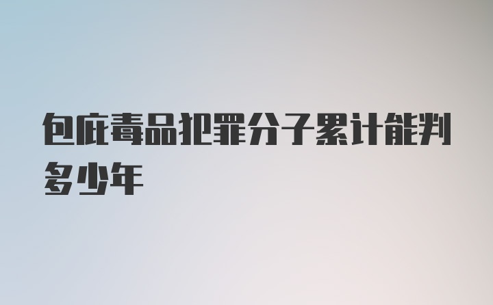 包庇毒品犯罪分子累计能判多少年