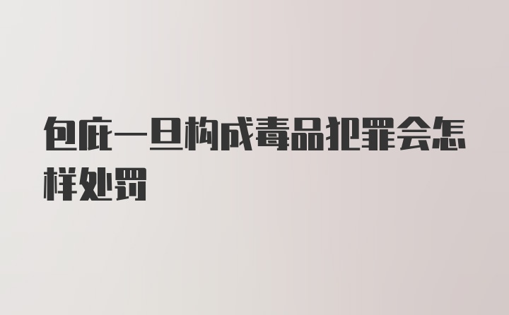 包庇一旦构成毒品犯罪会怎样处罚