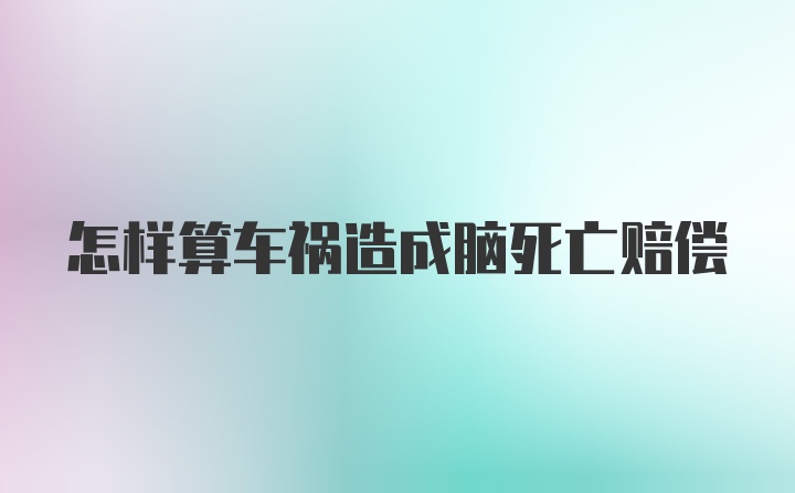 怎样算车祸造成脑死亡赔偿