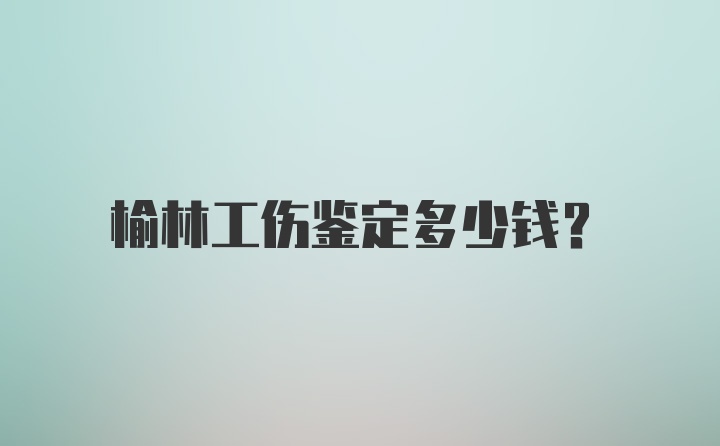 榆林工伤鉴定多少钱？