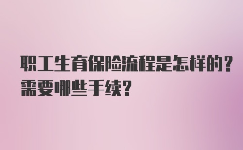 职工生育保险流程是怎样的？需要哪些手续？