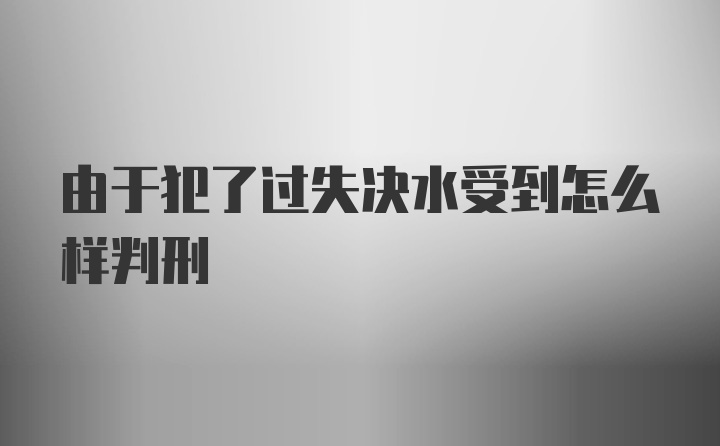 由于犯了过失决水受到怎么样判刑