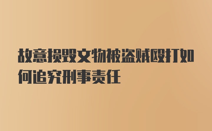 故意损毁文物被盗贼殴打如何追究刑事责任