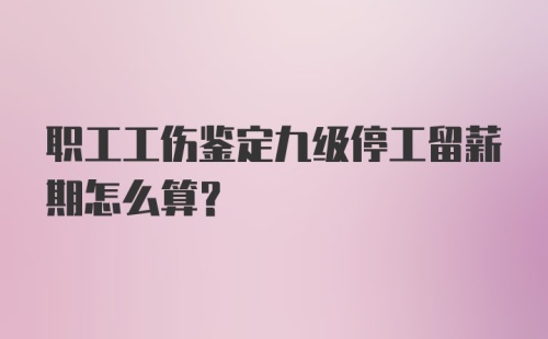 职工工伤鉴定九级停工留薪期怎么算?