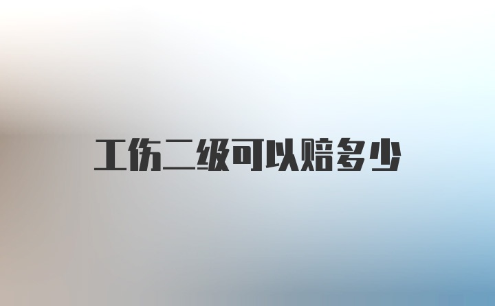 工伤二级可以赔多少