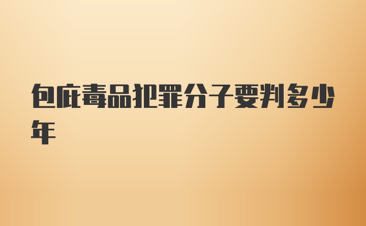 包庇毒品犯罪分子要判多少年