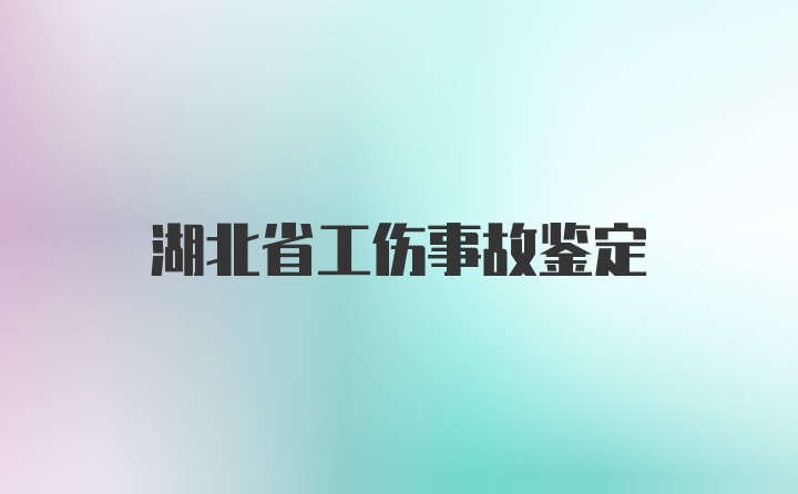 湖北省工伤事故鉴定