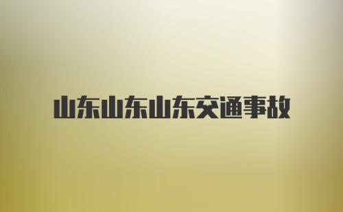 山东山东山东交通事故