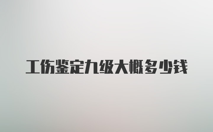 工伤鉴定九级大概多少钱